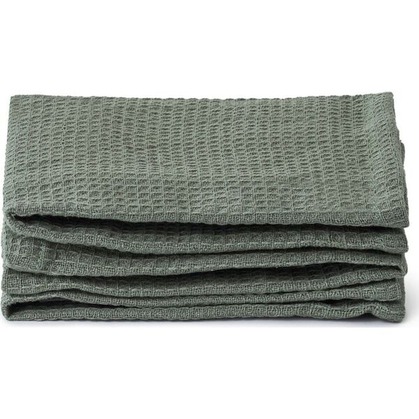 OlsenHome - Vaffel Karklude 28x28cm - 3 Pak Duck Green