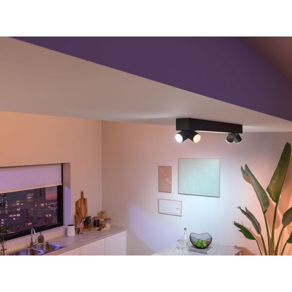Philips Hue White&Col. Amb. Centris Spot 4flg schwarz V2