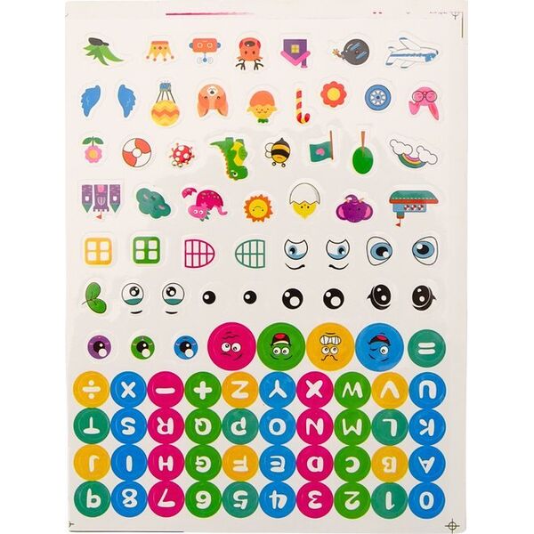 LeanToys Duże Klocki Konstrukcyjne W Torbie Naklejki Kolorowe 12 El