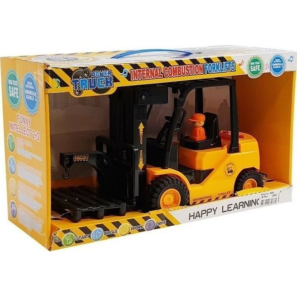 LeanToys Wózek Widłowy na Baterie Pomarańczowy
