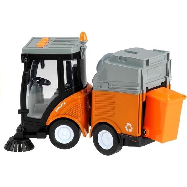 LeanToys Auto Śmieciarka Zamiatarka Jeździ Gra 1:16 LEAN Toys