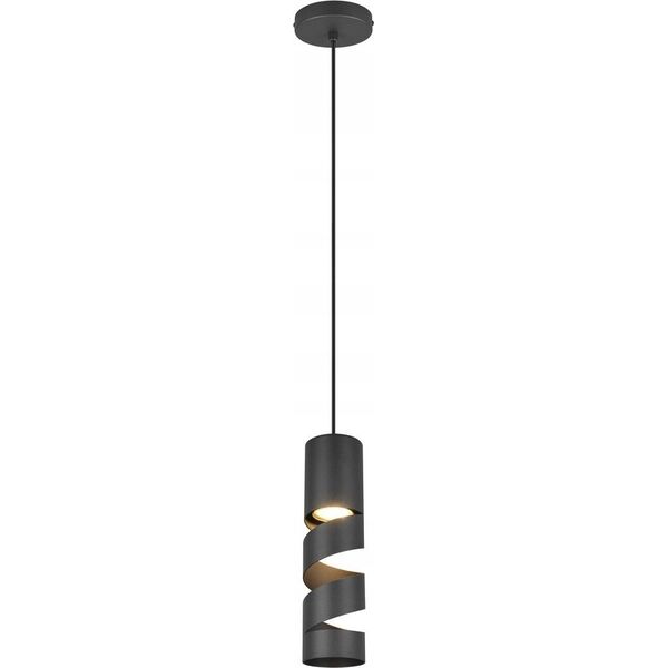 Hanging lamp TRIO STREAM, 1 x GU10, o8 x 150 cm, black.