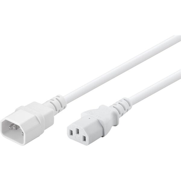 Kabel zasilający Goobay Goobay Power Cable C14 to C13. White. 0.5m
