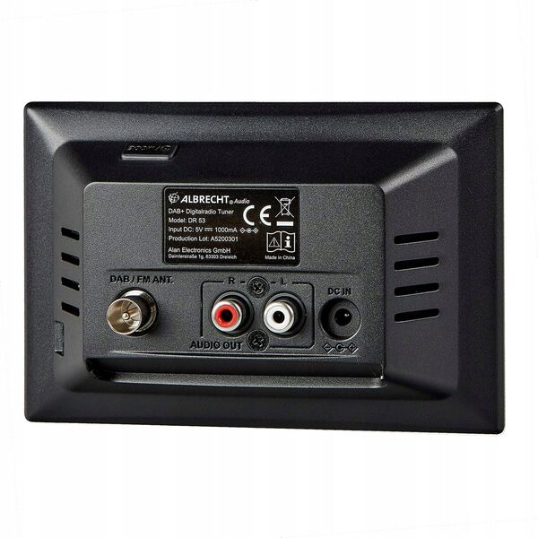 Radio Albrecht Albrecht DR 53, Digitalradio Tuner, DAB+/UKW, Bluetooth, schwarz