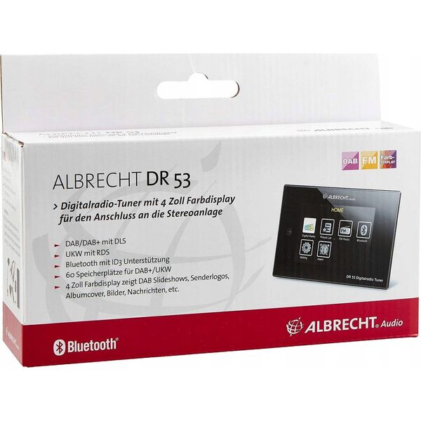 Radio Albrecht Albrecht DR 53, Digitalradio Tuner, DAB+/UKW, Bluetooth, schwarz
