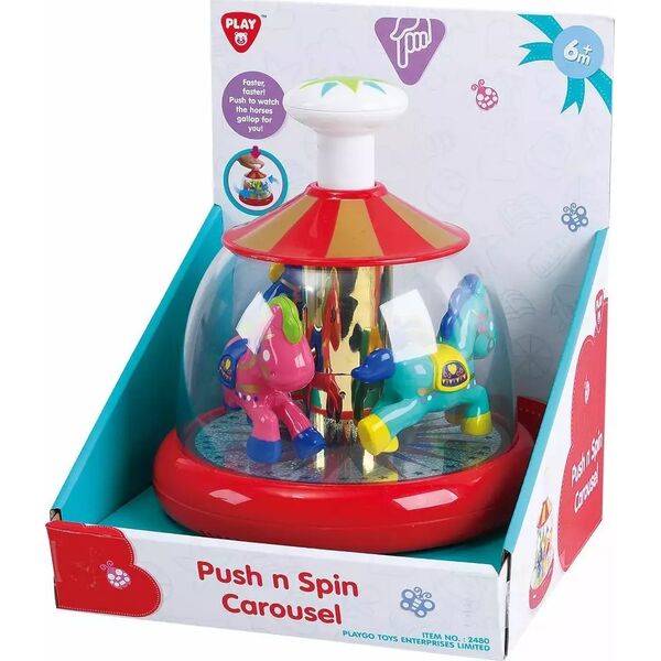 Playgo PLAYGO INFANT&TODDLER PUSH N SPIN CAROUSEL, 2480