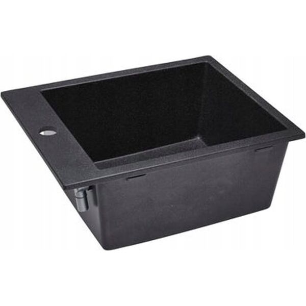 Νεροχύτης Laveo SBHA710T ΝΕΡΟΧΥΤΗΣ CHICHI POLIGRAN 1-ΘΑΛ. 48X39 ΜΑΥΡΟΣ + ΣΥΦ. ΜΕ ΜΠΑΤ. ELZA // ZL.LA.CHICHI-48X39-CZ+SYF