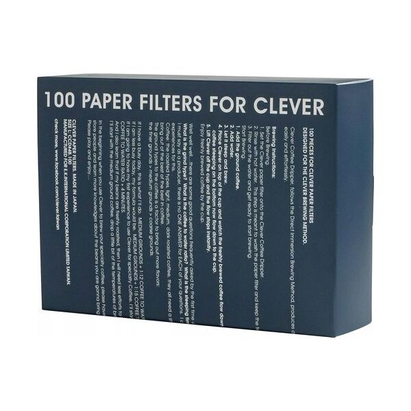 Clever Clever Dripper - Filtry papierowe w kartonowym opakowaniu - Rozmiar L 100 sztuk