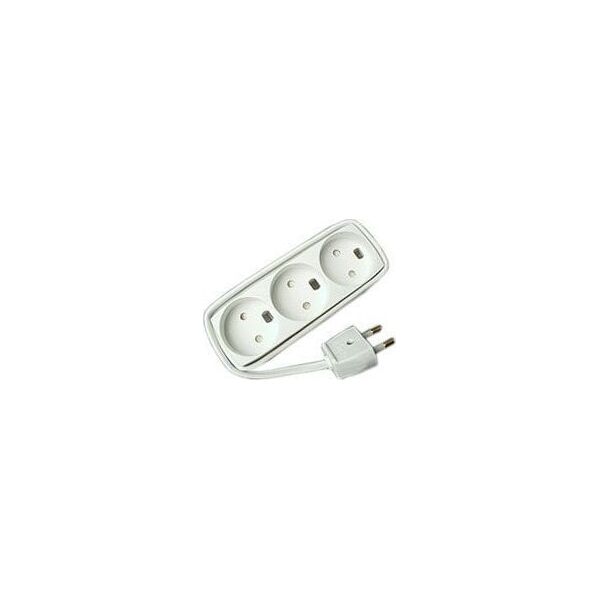 MicroConnect EL Stikdĺse 3 udtag U/J Hvid