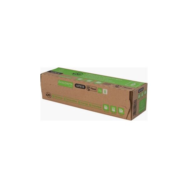 Exacompta Receipt Roll 55g, 57x40mm-18m - White - New, 55 g/m², White, 4 cm, Paper, 57 mm, 18 m
