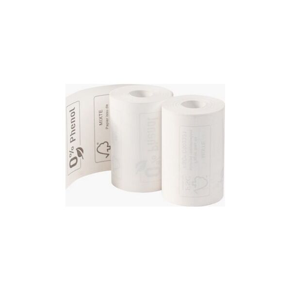 Exacompta Receipt Roll 55g, 57x40mm-18m - White - New, 55 g/m², White, 4 cm, Paper, 57 mm, 18 m