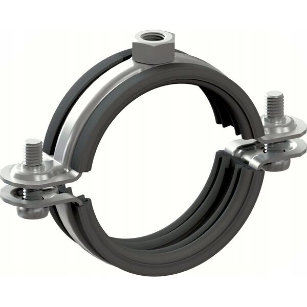 Niczuk Obejma pojedyncza DUO z izolacją 1 1/4" BK (41-46)