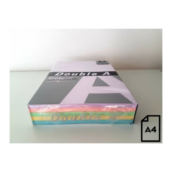 Double A Ocean, Cheese, Lagoon, Flamingo, Lavender Colour paper Double A, 80g, A4, 500 sheets, Rainbow 3, 5 color