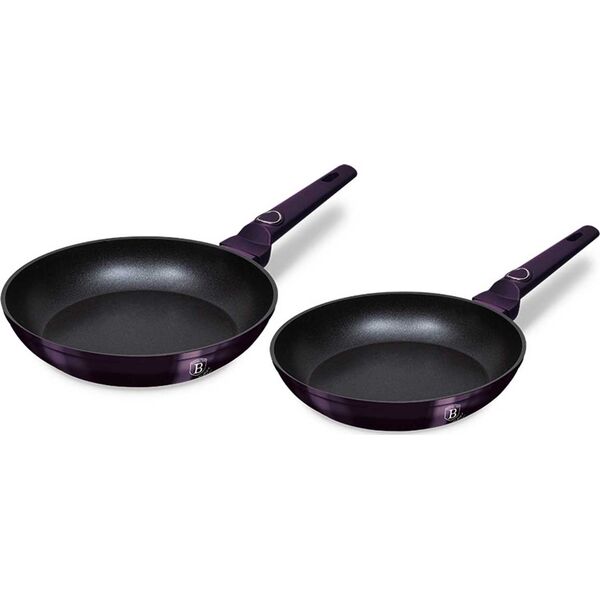 Patelnia Berlinger Haus zestaw Purple eclipse collection Tytanowa 2szt.