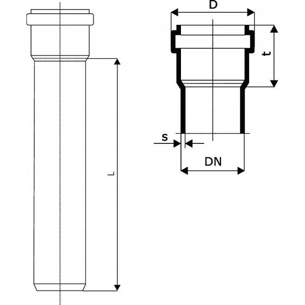 Magnaplast Σωλήνας με καμπάνα KGEM 110x3,2/1000 SN4 [86] - 20010