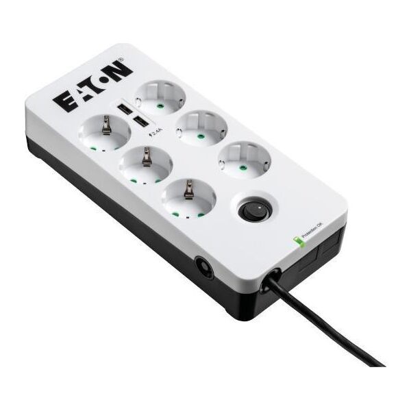 Listwa zasilająca Eaton Protection Box przeciwprzepięciowa 6 gniazd 1.5 m biała (PB6UD)