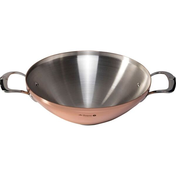 Patelnia De Buyer De Buyer Prima Matera Wok induct ion copper/steel with 2 handles