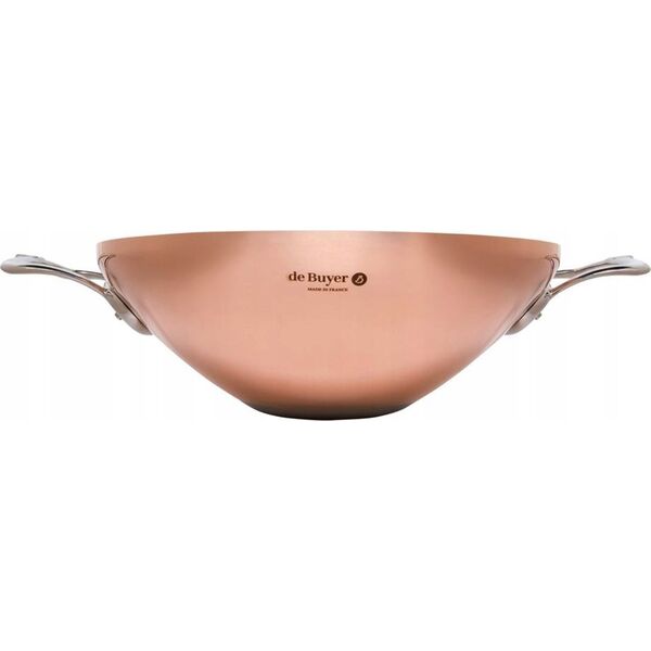 Patelnia De Buyer De Buyer Prima Matera Wok induct ion copper/steel with 2 handles