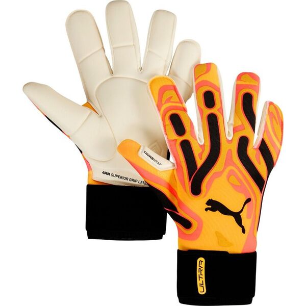 Rękawice bramkarskie Puma Ultra Ultimate Hybrid Sun pomarańczowe 41858 09 10,5
