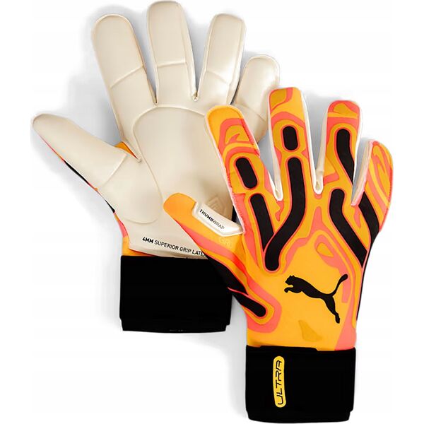 Rękawice bramkarskie Puma Ultra Ultimate Hybrid Sun pomarańczowe 41858 09 9
