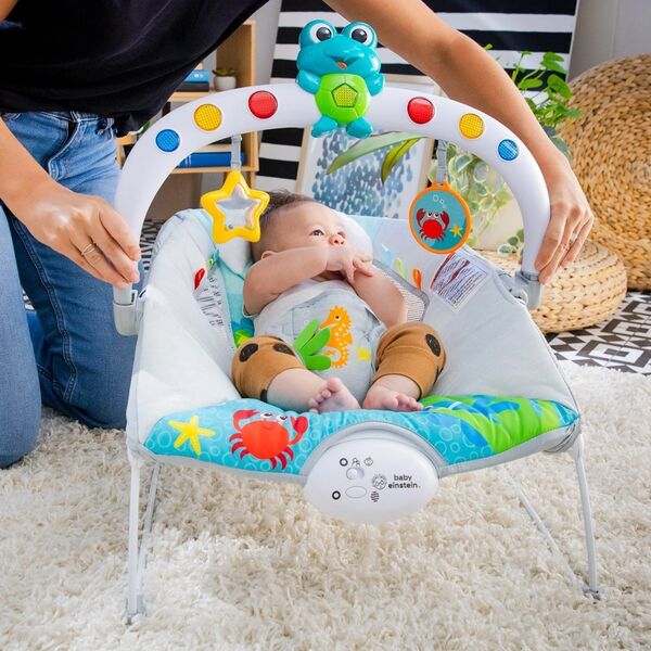 Baby Einstein BABY EINSTEIN Musical Bouncer KICK TO IT Neptune, 0 - 6 m., BLUE, 13102 14234255 74451131026