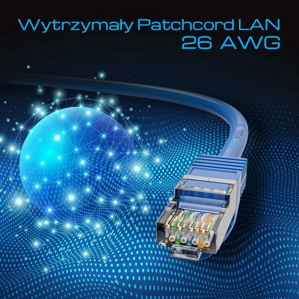Extralink Kat.8.1 S/FTP 10m 40G Niebieski | Patchcord LAN | Miedź Kabel sieciowy skrętka