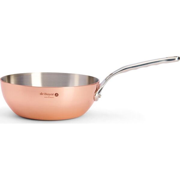 De Buyer De Buyer Prima Matera Sauté Pan Copper/steel 20cm curved ind.