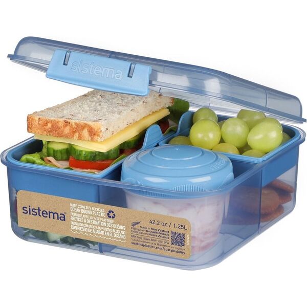 Κουτί Sistema To Go Box Bento Cube ανακυκλωμένο PP 1,25 l 1 τεμάχιο