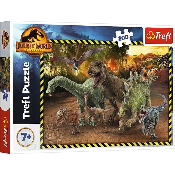 Trefl Puzzle 200 element?w Dinozaury z Parku Jurajskiego