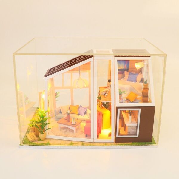 Nice Idea Składany Drewniany Model LED Peter's Dream Hut