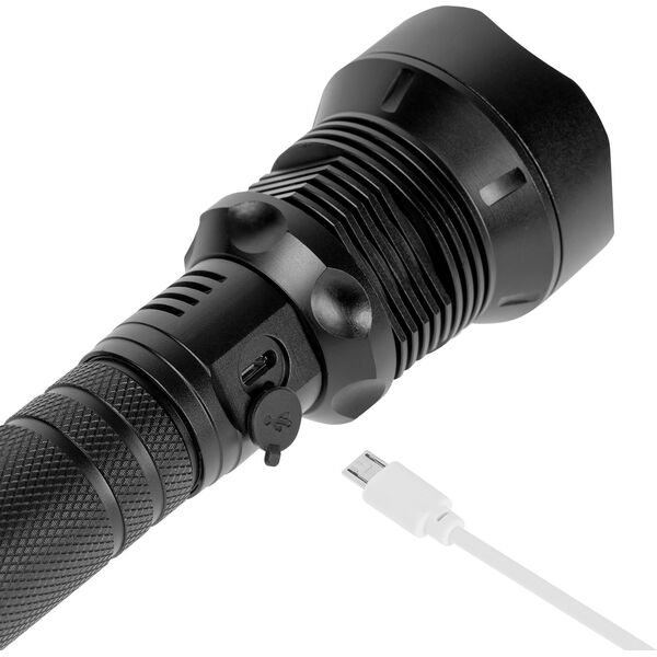 Latarka Rebel Aluminiowa latarka ręczna REBEL LED 20W ZOOM akumulator USB 800m