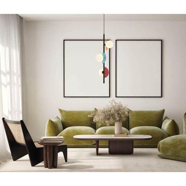 Lampa wisząca Italux Italux Nauti PND-37482-3V-MLTI lampa wisząca zwis 3x25W G9 multikolor/biała