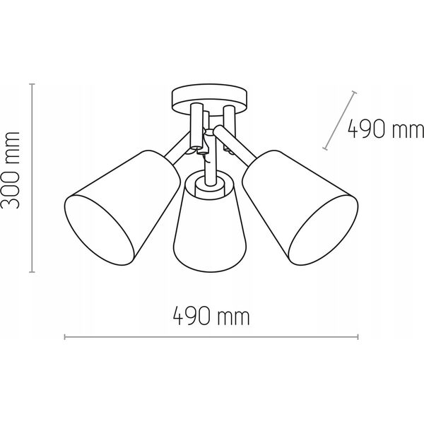 Lampa sufitowa TK Lighting CEILING LUM. VAIO NATURE 3 574