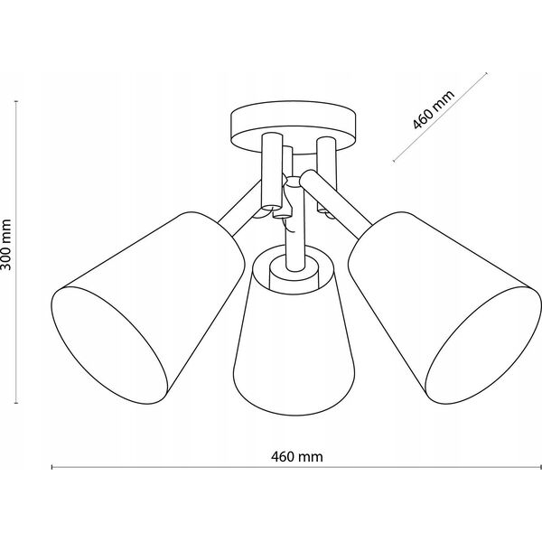 Lampa sufitowa TK Lighting CEILING LUM. VAIO NATURE 3 574