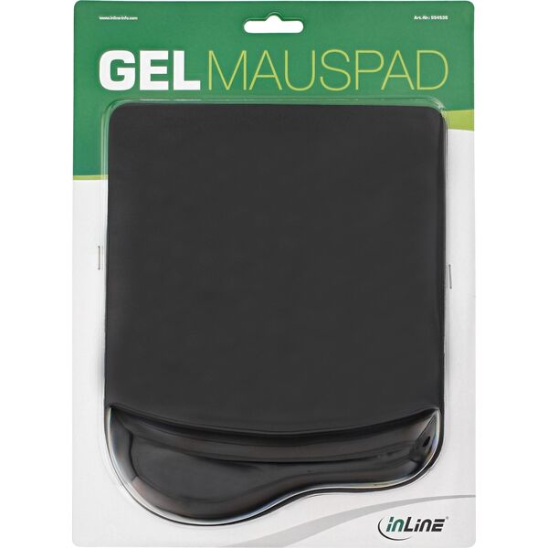 Podkładka InLine InLine® Mouse Pad with gel wrist rest 235x185x25mm black