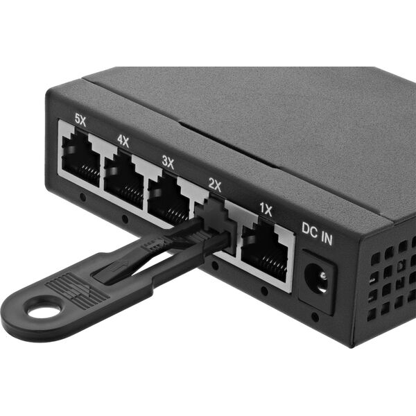 InLine InLine® RJ45 port blocker, starter set with 10 blockers and key, black