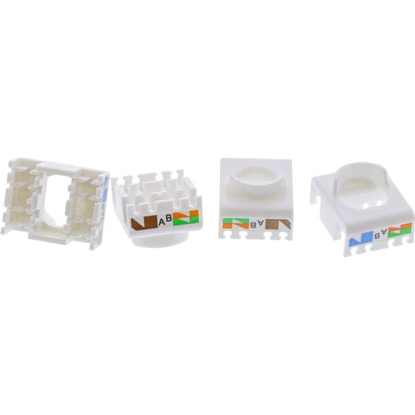 InLine 8pcs. Pack InLine® Keystone RJ45 jack, shielded, Cat.6A, grey