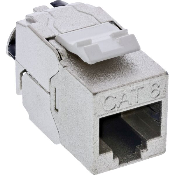 InLine InLine® Keystone RJ45 jack slim, SNAP-In, Cat.8.1, integrated cable tie