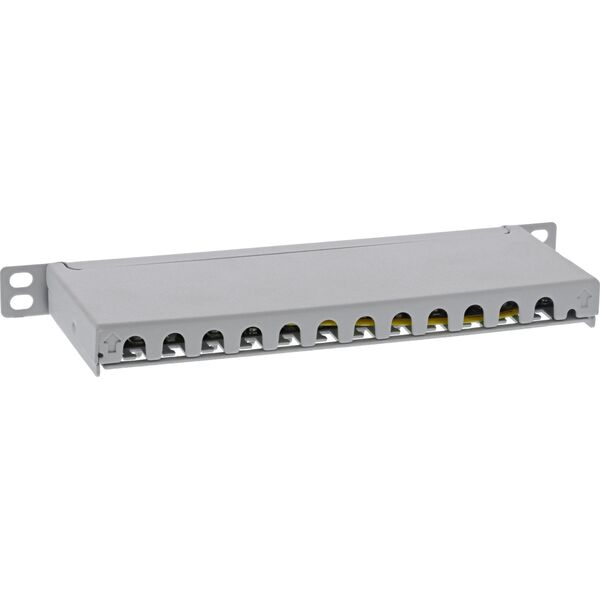 InLine InLine® 10" patch panel Cat.6A 0.5U 12-port, with dust protection, grey