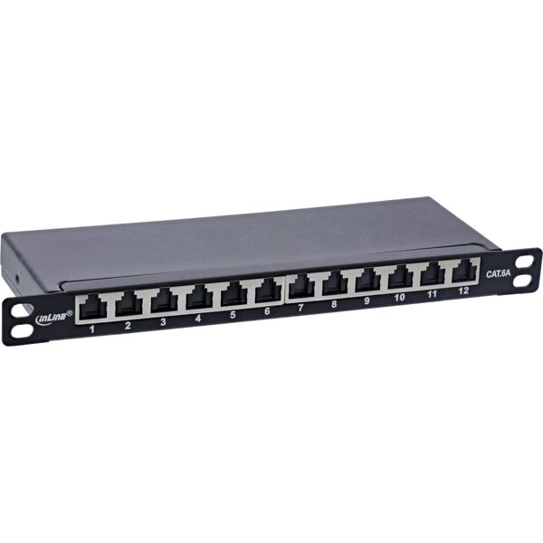 InLine InLine® 10" patch panel Cat.6A 0.5U 12-port, with dust protection, black
