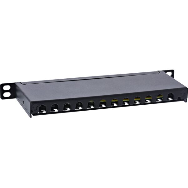 InLine InLine® 10" patch panel Cat.6A 0.5U 12-port, with dust protection, black