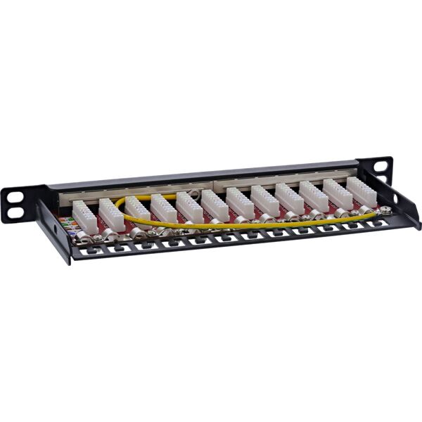 InLine InLine® 10" patch panel Cat.6A 0.5U 12-port, with dust protection, black