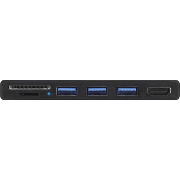 Canyon InLine® MultiHub, Surface Pro 4/5/6, 3-Port USB 3.2 Type-A female, HDMI 4K, Cardreader, black