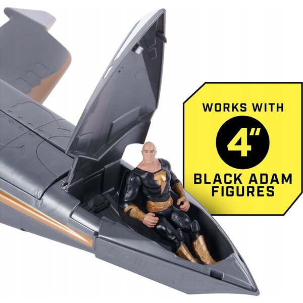 DC Comics Black Adam Juodas ADAM kosminis laivas su Juodas Adam ir Hawkman figūrėlėmis, 6064871
