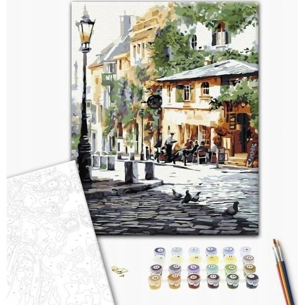 Ζωγραφική με αριθμούς BRUSHME, 40x50 cm, καλοκαιρινή καφετέρια, 1 τεμ.