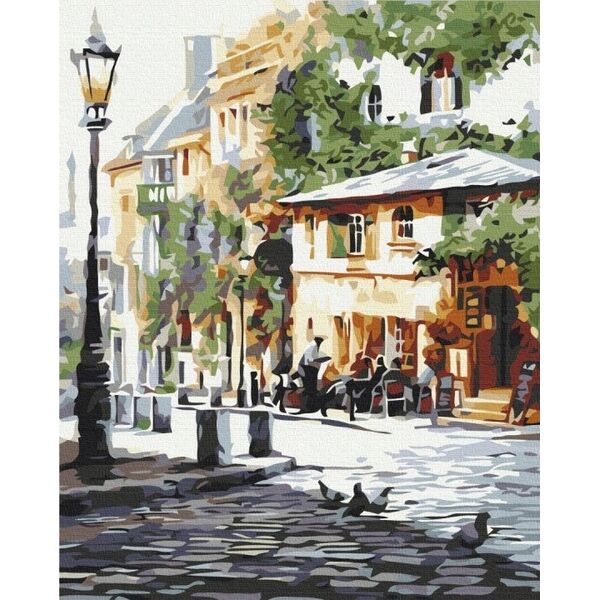 Ζωγραφική με αριθμούς BRUSHME, 40x50 cm, καλοκαιρινή καφετέρια, 1 τεμ.