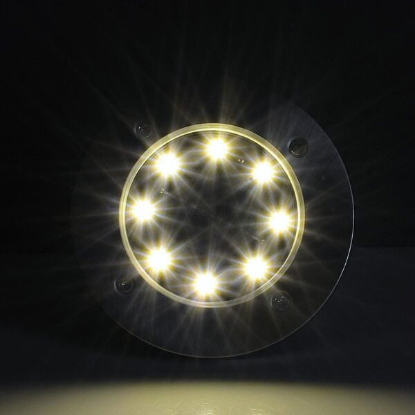LAMPA SOLARNA 8 LED SMD DO WBICIA W PODŁOŻE KPL.12SZT
