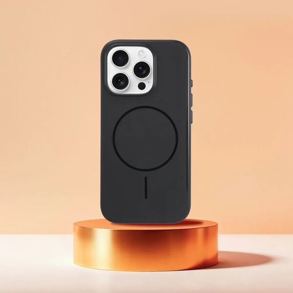 Premium Glossy Mag Cover kompatybilny z MagSafe i Camera Control button pasuje do IPHONE 16 PRO MAX czarny