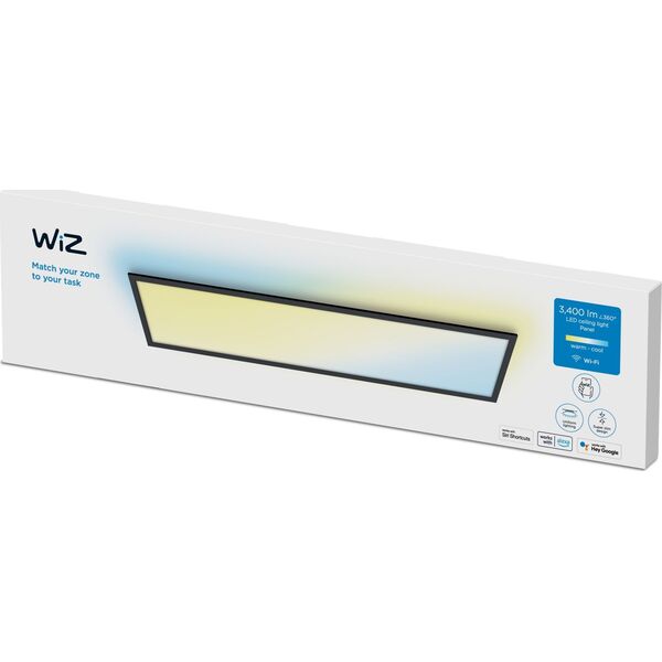 Lampa sufitowa Signify WiZ White Panel Tunable 3400lm Schwarz Einzelpack