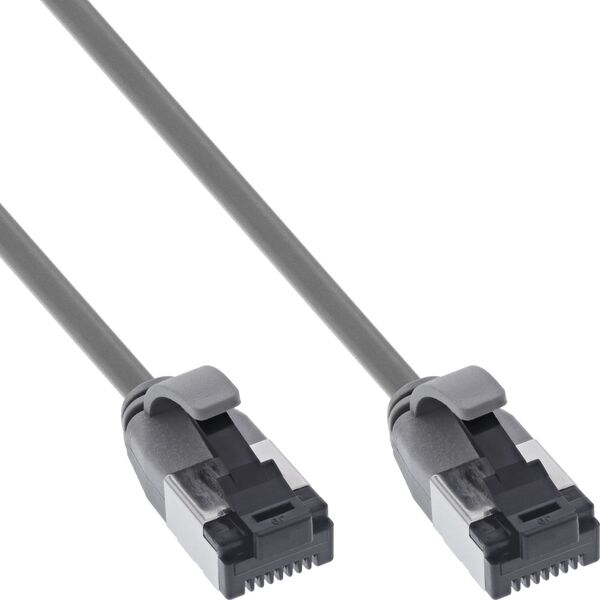 InLine InLine® Patch cable slim, U/FTP, Cat.8.1, TPE halogen-free, grey 0.5m